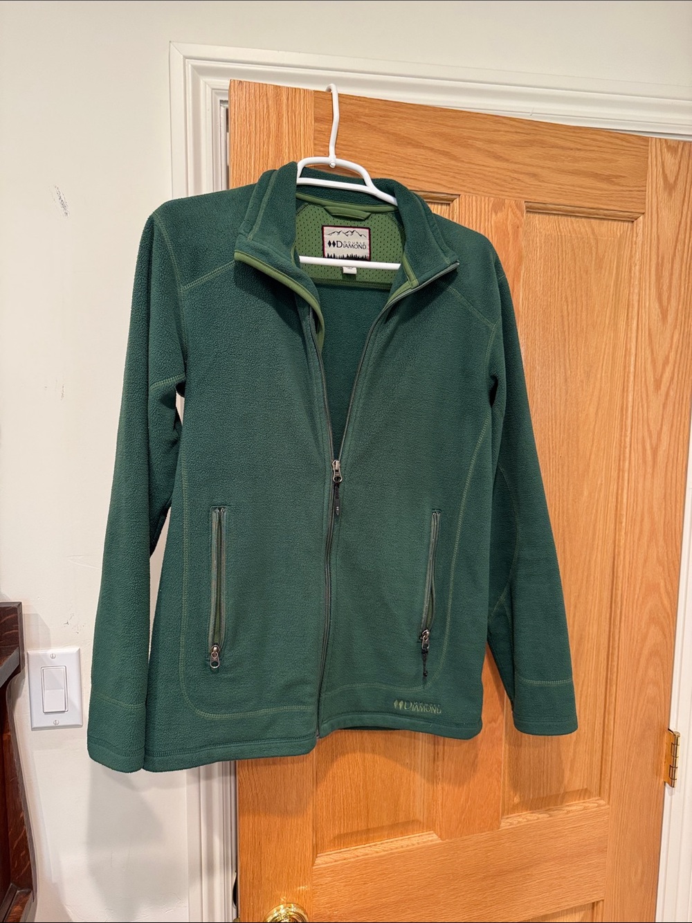 Double Diamond Women’s Green Full-Zip Fleece